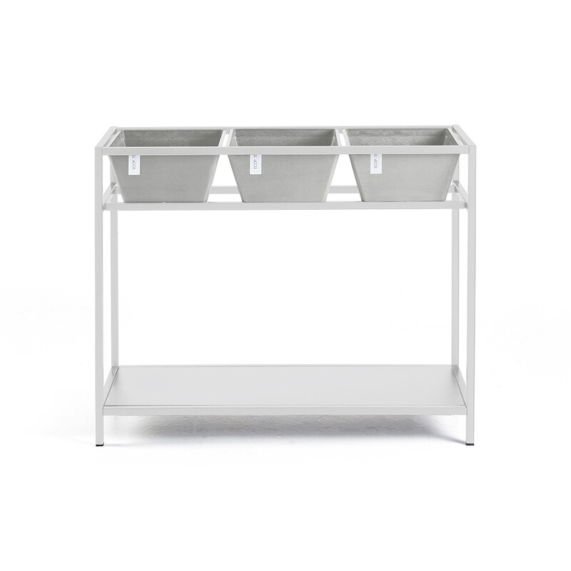 Ecopots Berlin Grow Table White Grey