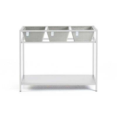 Ecopots Berlin Grow Table White Grey Ecopots Berlin Grow Table White Grey