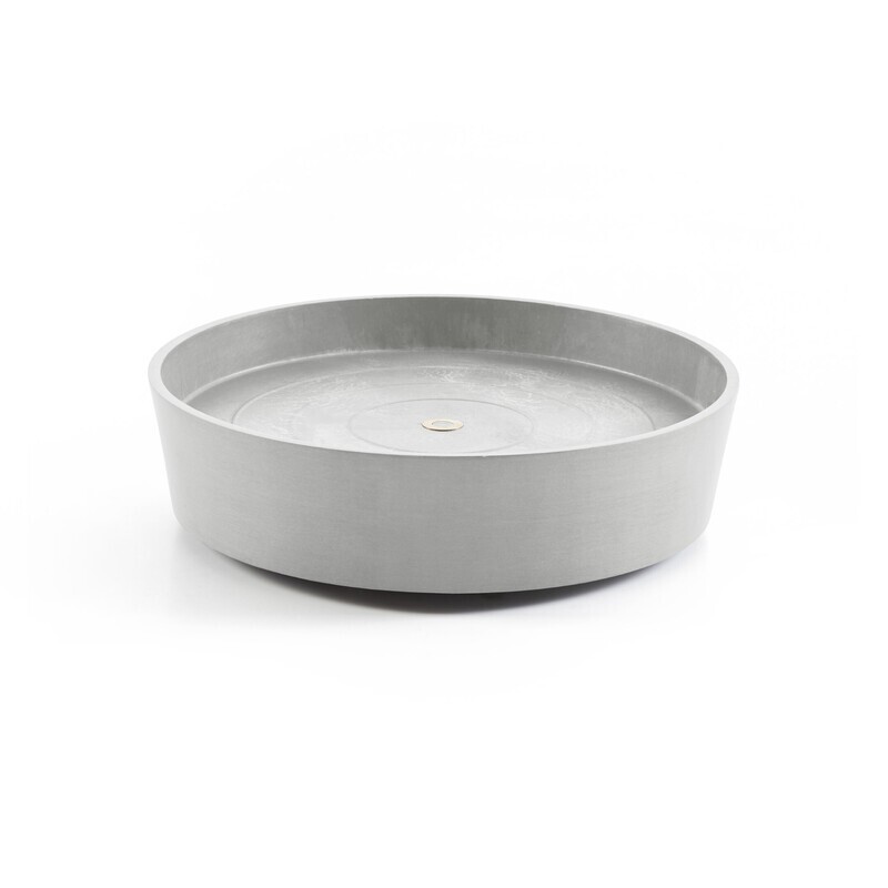 Ecopots Saucer Wheels Round White Grey Ø28,7 x H8,3 cm