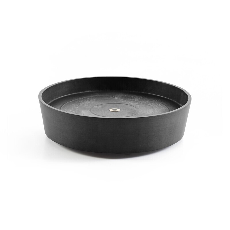 Ecopots Saucer Wheels Round Dark Grey Ø28,7 x H8,3 cm