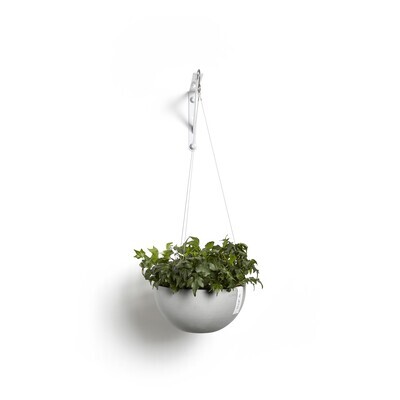 Ecopots Hanging Brussels 33 White Grey