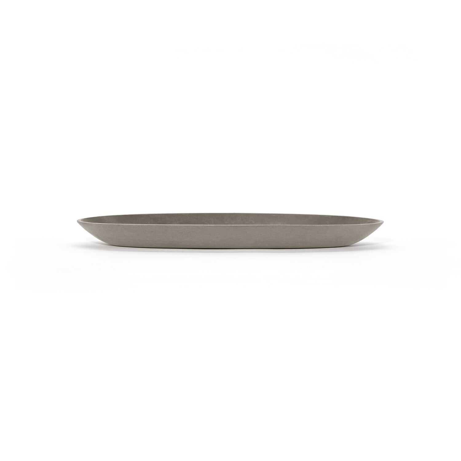 Ecopots Saucer Oval Taupe - inside bottom L 26 cm / outside L 35,2 x H 3 cm