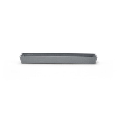 Ecopots Saucer Rectangular Blue Grey - inside bottom L 23 cm / outside L 25 x H 2,3 cm