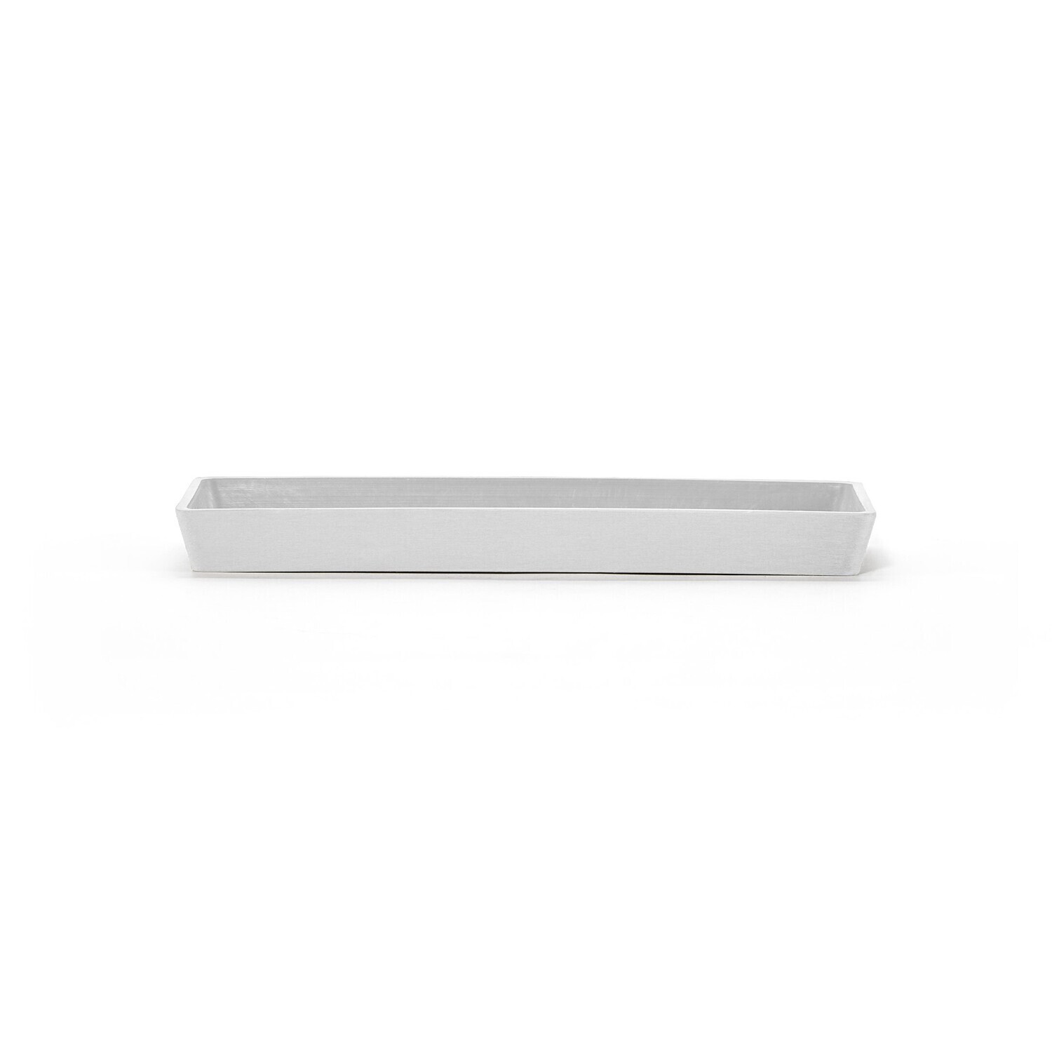 Ecopots Saucer Rectangular Pure White - inside bottom L 23 cm / outside L 25 x H 2,3 cm