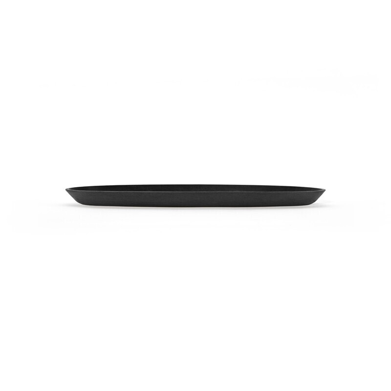 Ecopots Saucer Oval Dark Grey - inside bottom L 43 cm / outside L 49,4 x H 3 cm