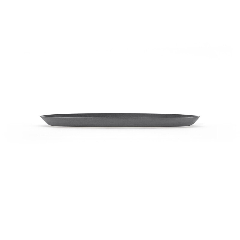 Ecopots Saucer Oval Grey - inside bottom L 43 cm / outside L 49,4 x H 3 cm