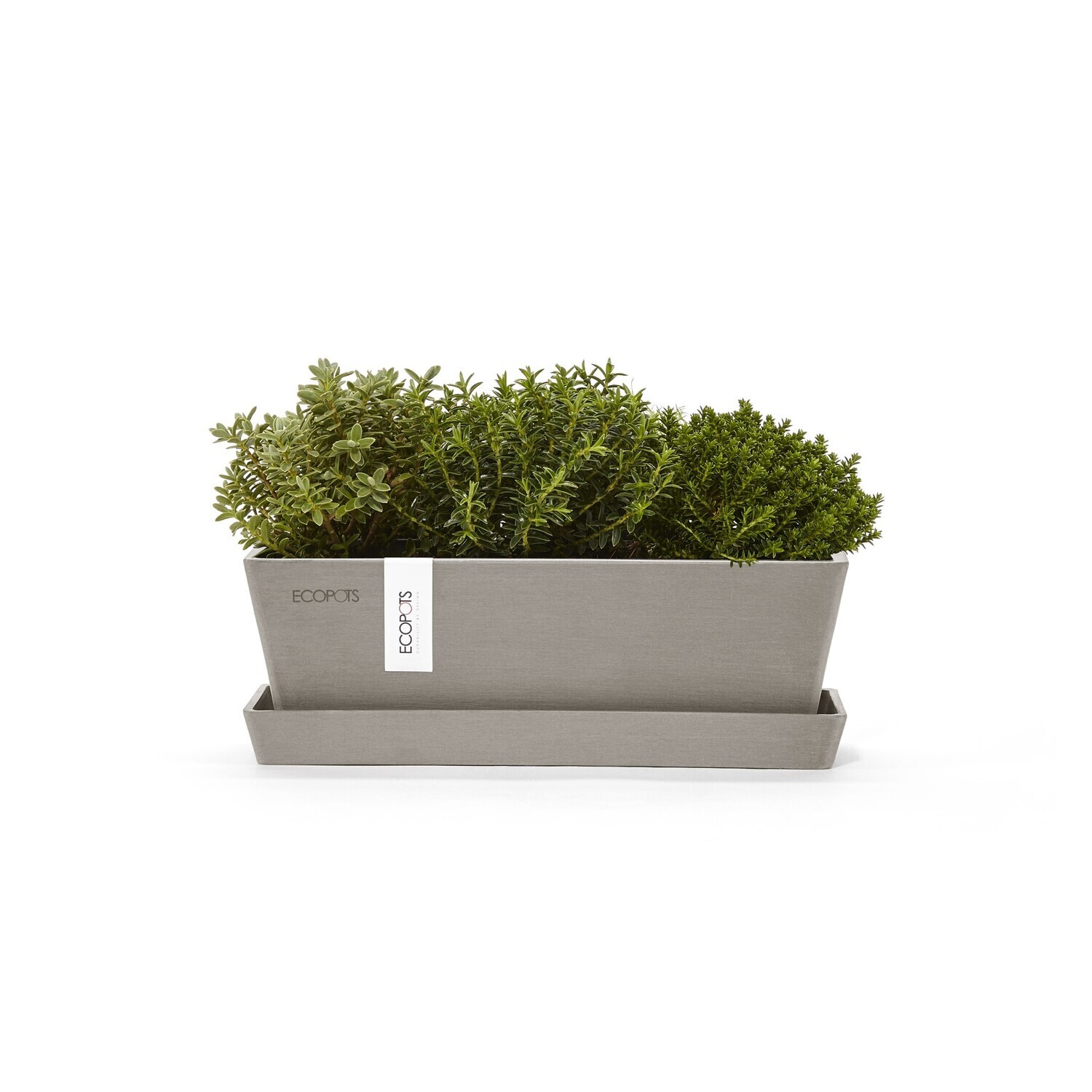 Ecopots Bruges Mini 25 + Saucer Taupe