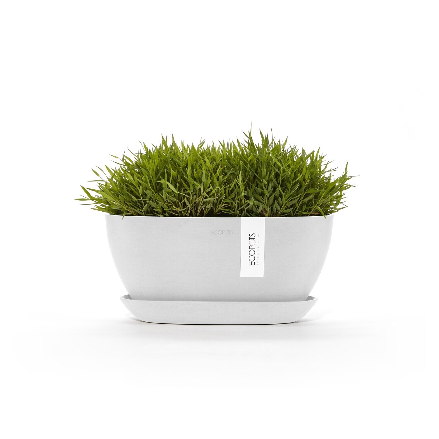 Ecopots Sofia 30 + Saucer Pure White