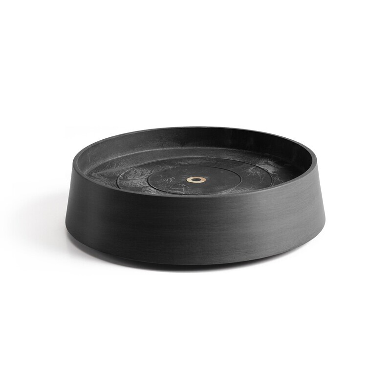 Ecopots Saucer Wheels Oslo Dark Grey Ø30,2 x H8,5 cm