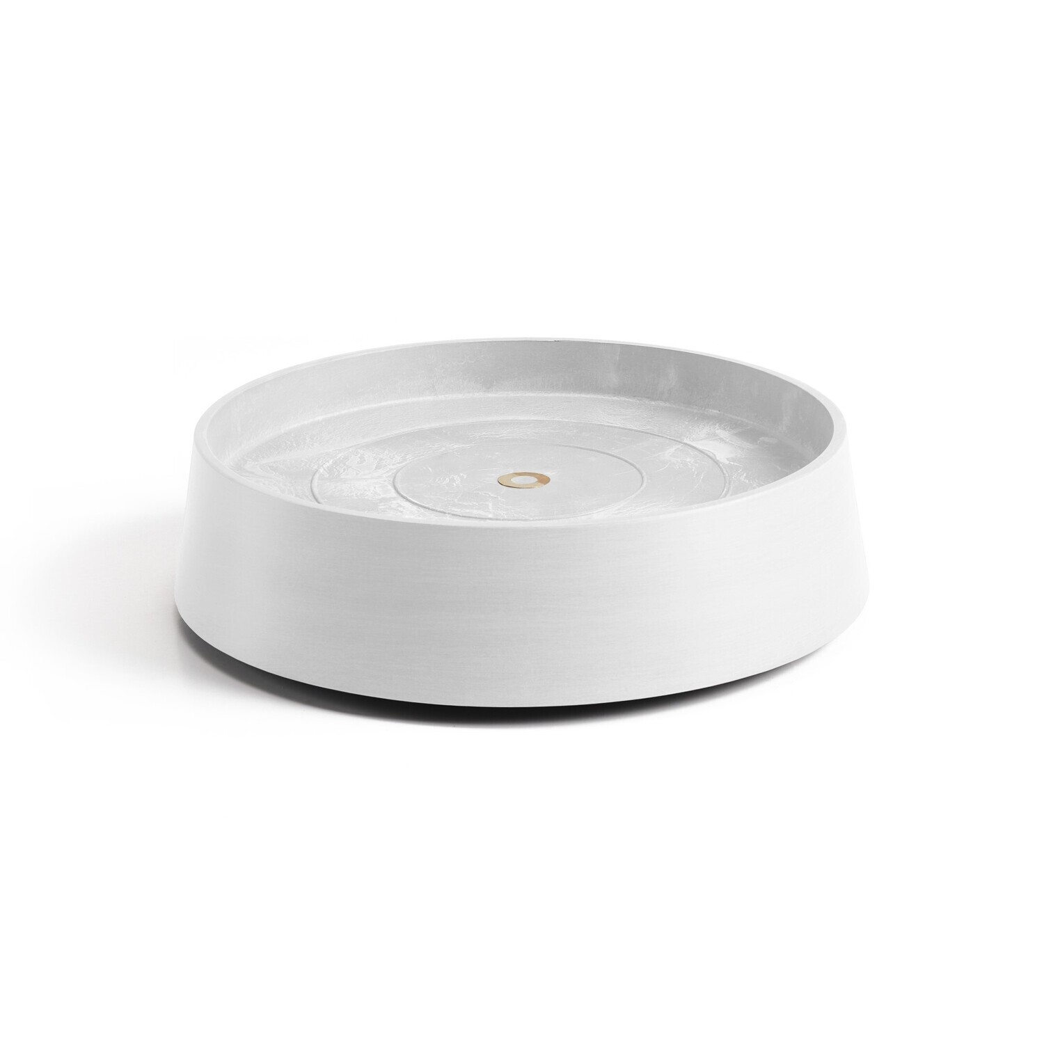 Ecopots Saucer Wheels Oslo Pure White Ø30,2 x H8,5 cm