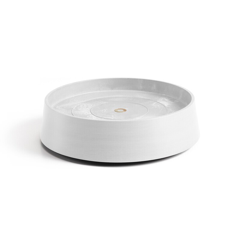 Ecopots Saucer Wheels Oslo Pure White Ø30,2 x H8,5 cm