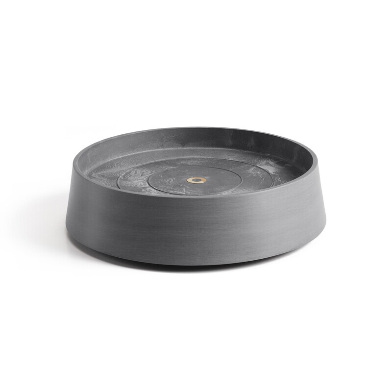 Ecopots Saucer Wheels Oslo Grey Ø30,2 x H8,5 cm