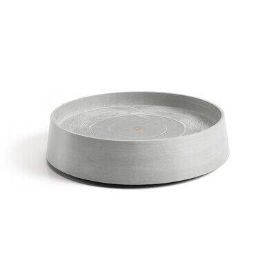 Ecopots Saucer Wheels Oslo White Grey Ø 41 x H 9,5 cm