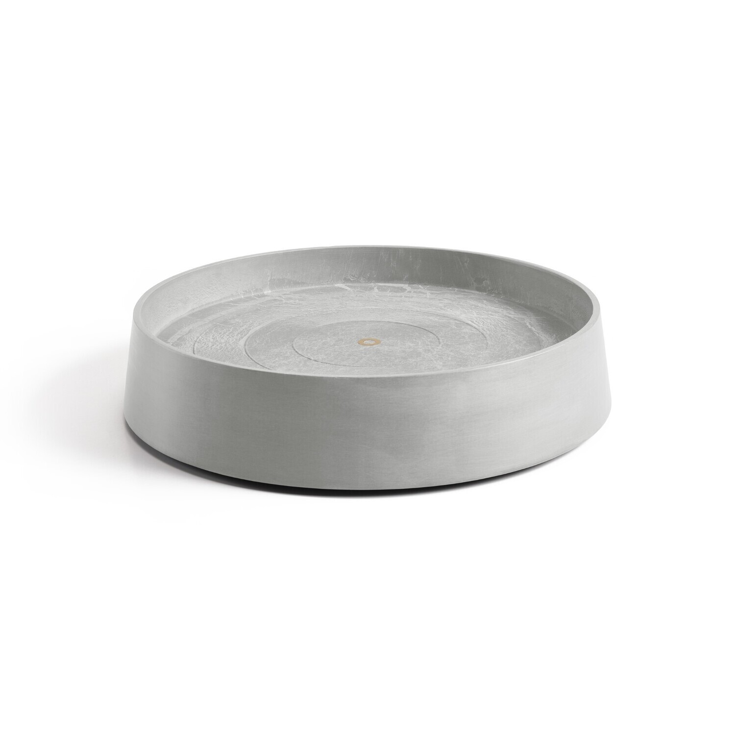 Ecopots Saucer Wheels Oslo White Grey Ø50 x H10,5 cm