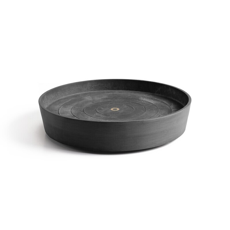 Ecopots Saucer Wheels Round Dark Grey Ø51 x H10,3 cm