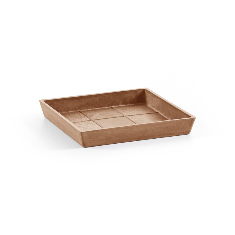 Ecopots Saucer Square Terra - inside bottom L 35 cm / outside L 38,5 x H 3,4 cm
