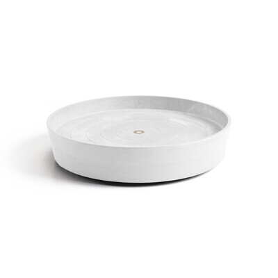 Ecopots Saucer Wheels Round Pure White Ø51 x H10,3 cm