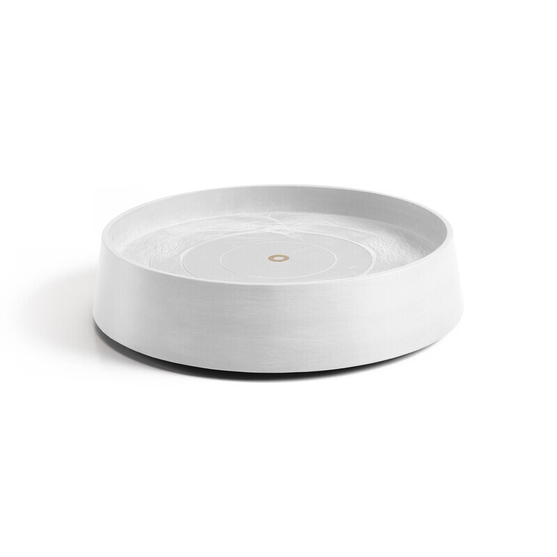 Ecopots Saucer Wheels Oslo Pure White Ø 41 x H 9,5 cm
