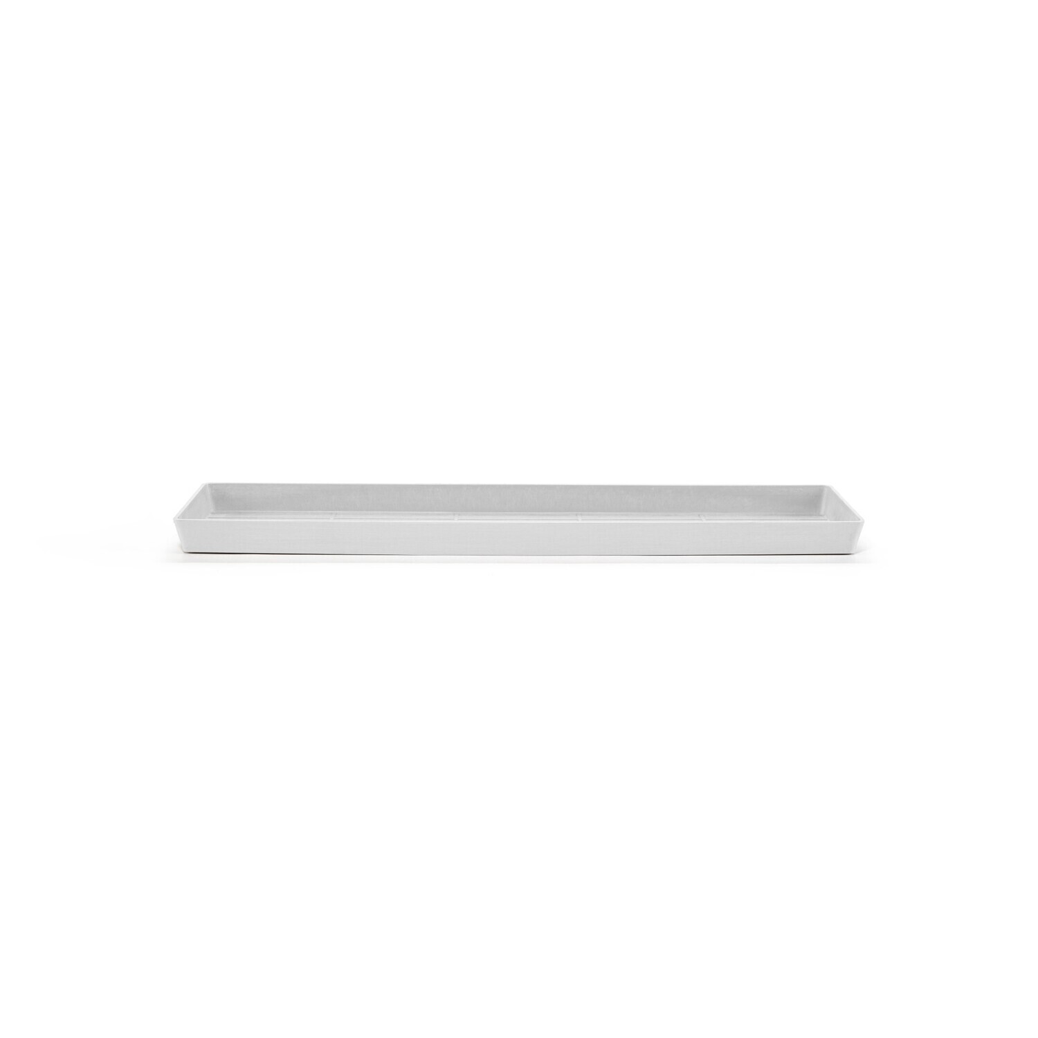 Ecopots Saucer Rectangular Pure White - inside bottom L 42 cm / outside L 43,5 x H 3,3 cm