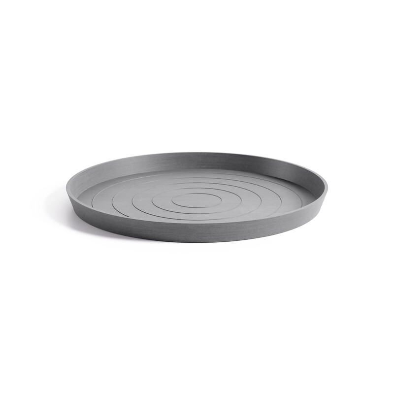 Ecopots Saucer Round Grey - inside bottom Ø 55 cm / outside Ø 58,7 x H 4,5 cm