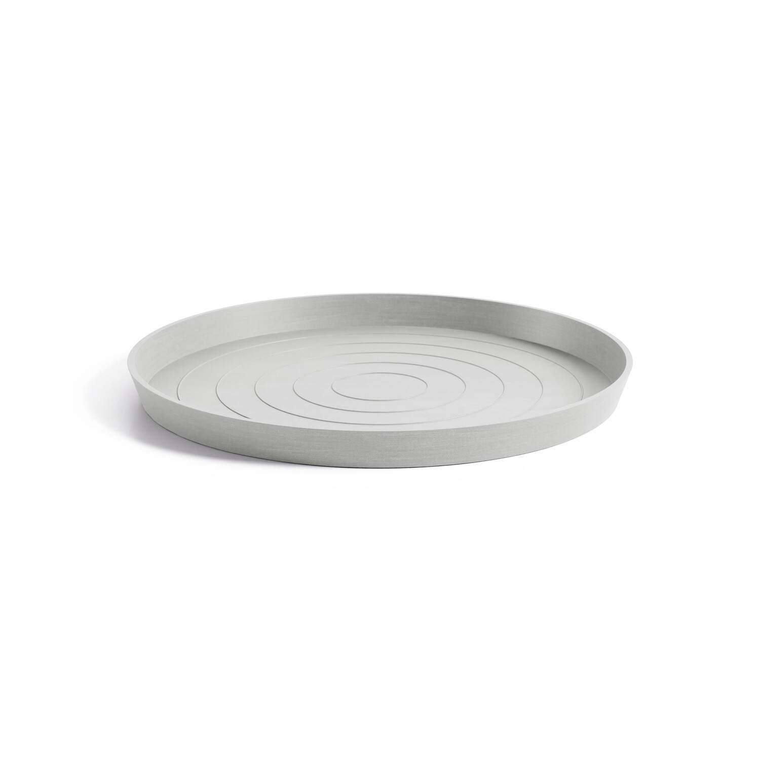 Ecopots Saucer Round White Grey - inside bottom Ø 55 cm / outside Ø 58,7 x H 4,5 cm