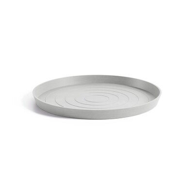 Ecopots Saucer Round White Grey - inside bottom Ø 55 cm / outside Ø 58,7 x H 4,5 cm
