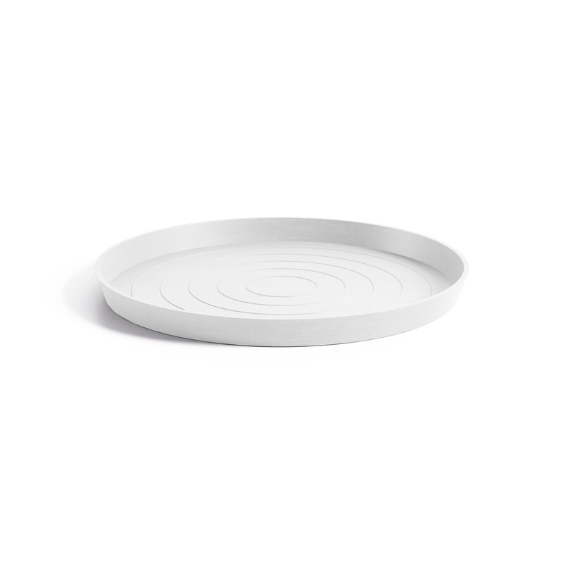 Ecopots Saucer Round Pure White - inside bottom Ø 55 cm / outside Ø 58,7 x H 4,5 cm