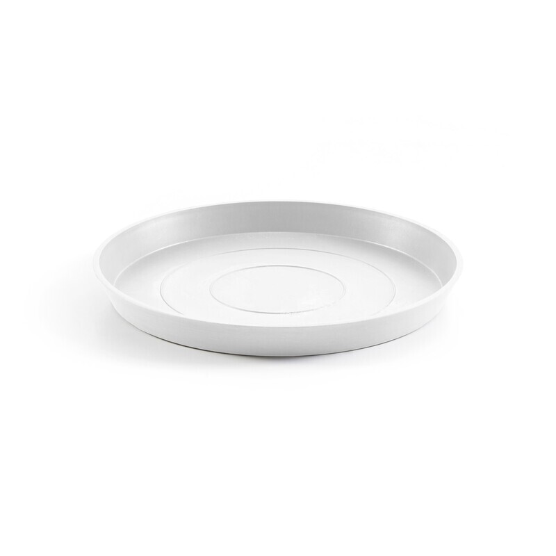 Ecopots Saucer Round Pure White - inside bottom Ø 46 cm / outside Ø 50,5 x H 3,5 cm