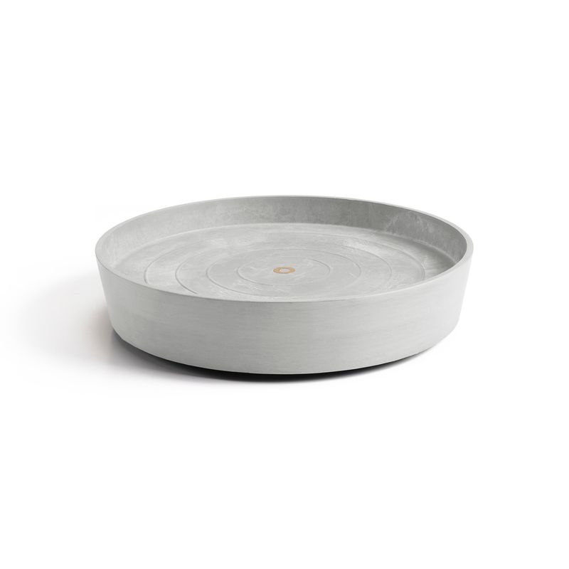 Ecopots Saucer Wheels Round White Grey Ø59 x H10,1 cm