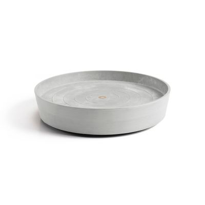 Ecopots Saucer Wheels Round White Grey Ø59 x H10,1 cm