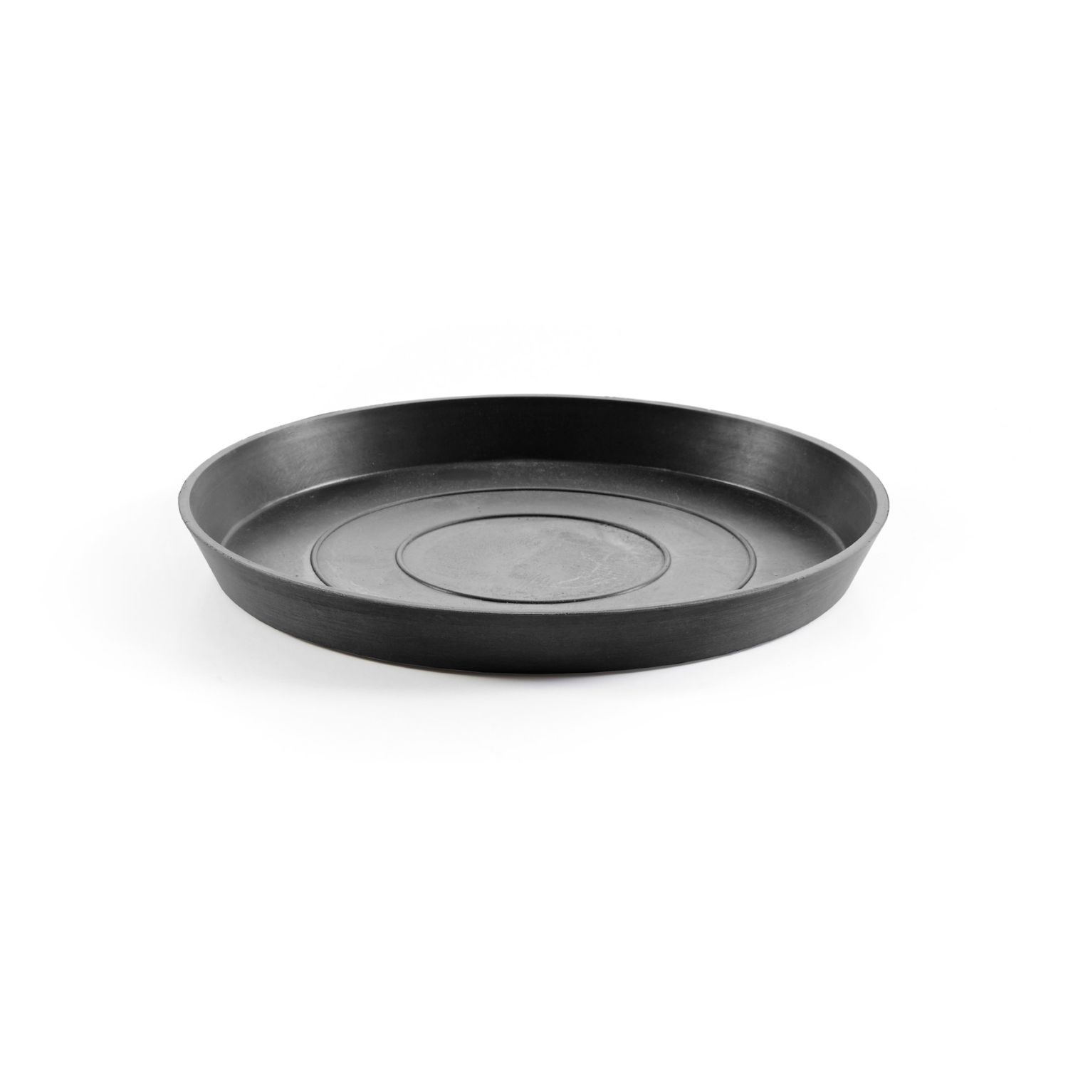 Ecopots Saucer Round Dark Grey - inside bottom Ø 35,8 cm / outside Ø 38,9 x H 3,5 cm