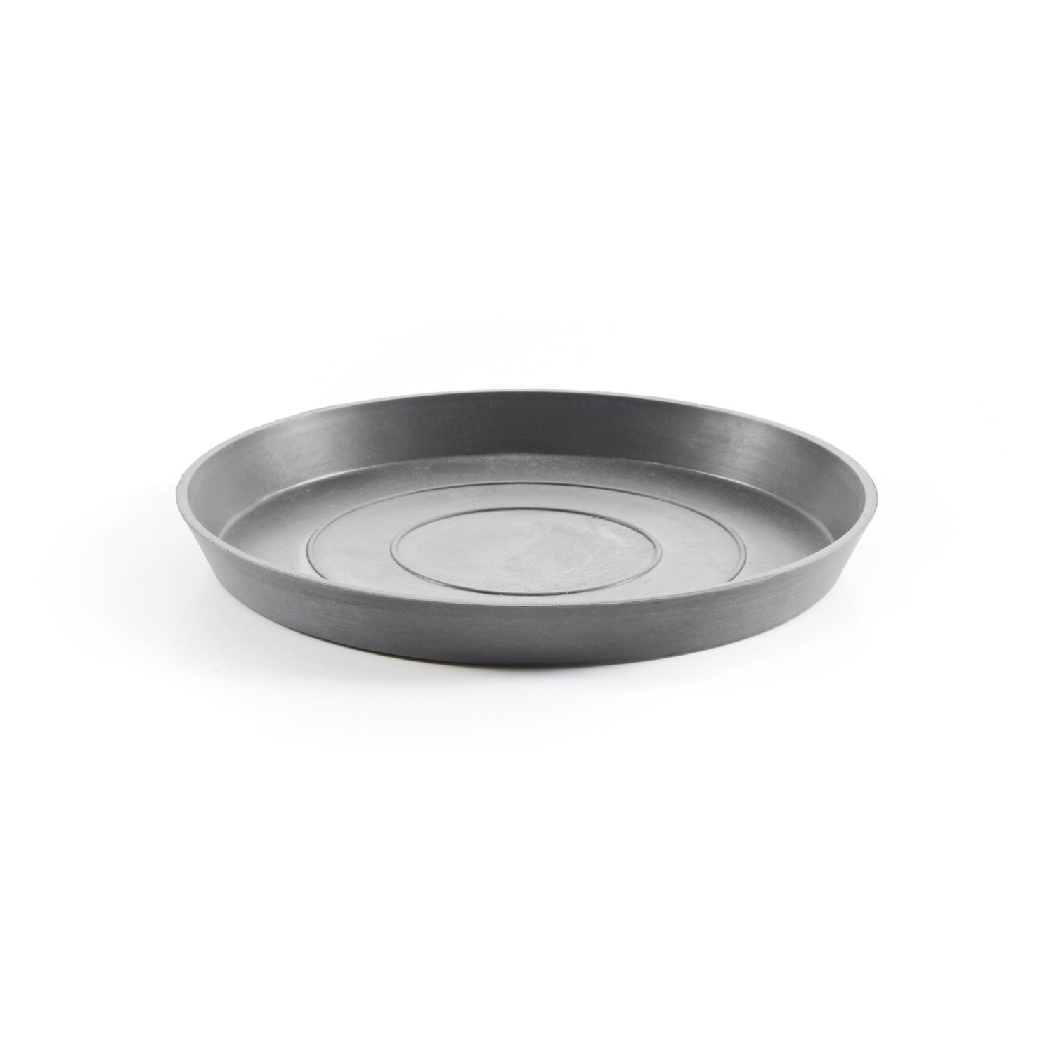 Ecopots Saucer Round Grey - inside bottom Ø 35,8 cm / outside Ø 38,9 x H 3,5 cm