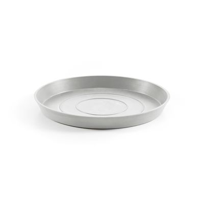 Ecopots Saucer Round White Grey - inside bottom Ø 35,8 cm / outside Ø 38,9 x H 3,5 cm