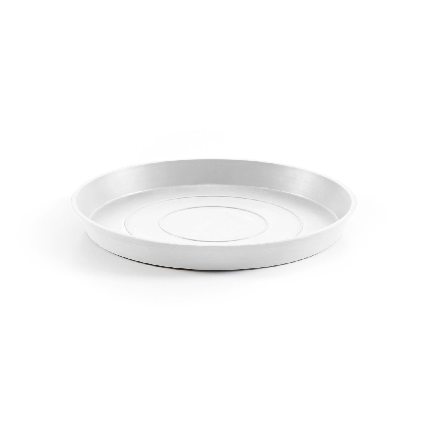 Ecopots Saucer Round Pure White - inside bottom Ø 35,8 cm / outside Ø 38,9 x H 3,5 cm