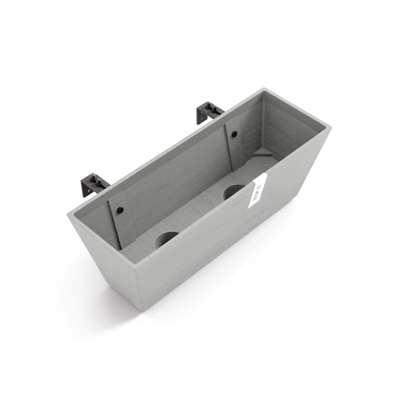 Ecopots Bruges Balcony 50 White Grey
