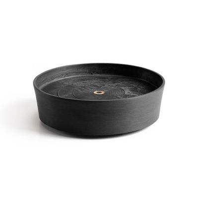 Ecopots Saucer Wheels Round Dark Grey Ø28,7 x H8,3 cm