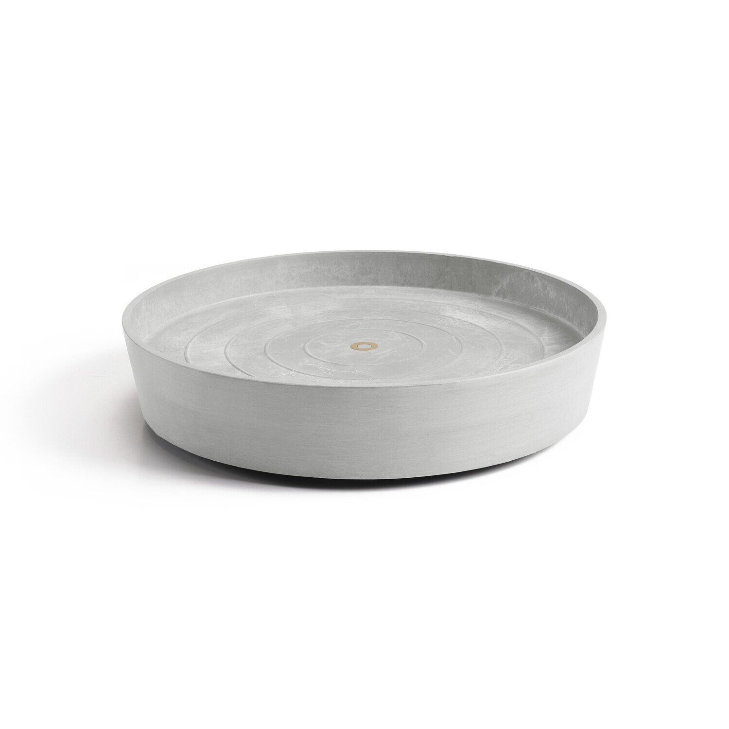 Ecopots Saucer Wheels Round White Grey Ø51 x H10,3 cm