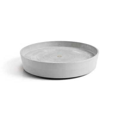 Ecopots Saucer Wheels Round White Grey Ø51 x H10,3 cm