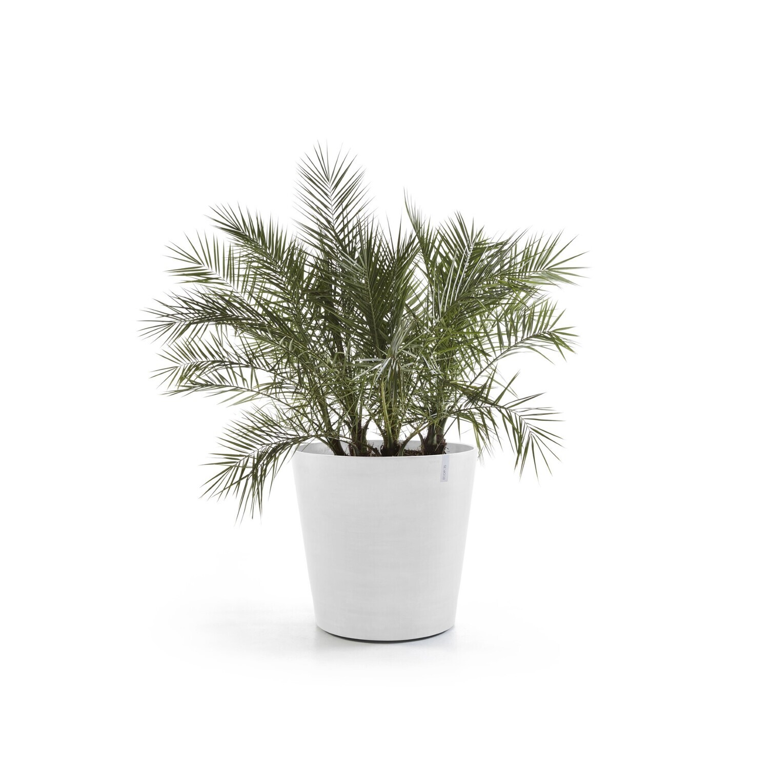 Ecopots Amsterdam Wheels 80 Pure White