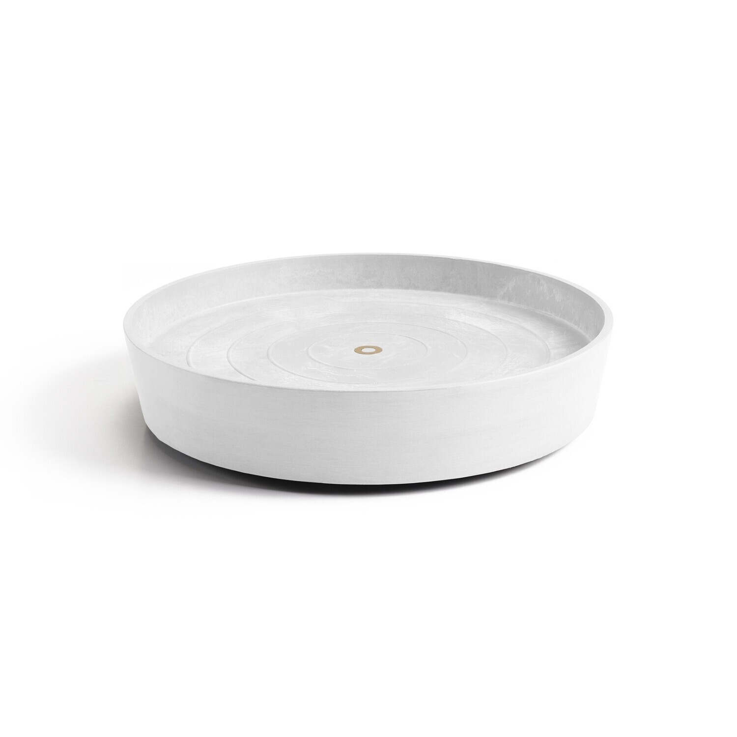 Ecopots Saucer Wheels Round Pure White Ø51 x H10,3 cm