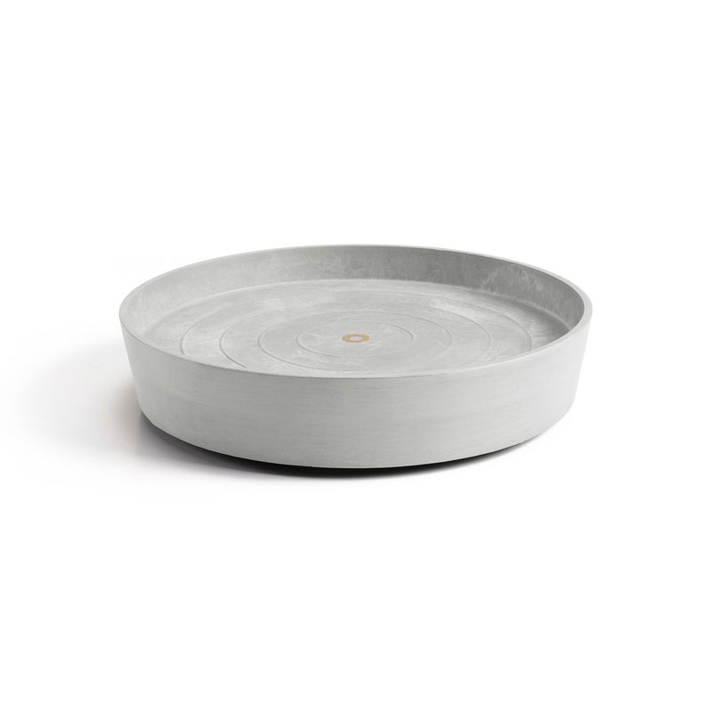 Ecopots Saucer Wheels Round White Grey Ø59 x H10,1 cm