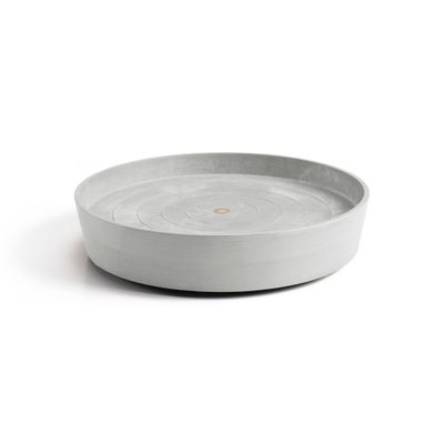 Ecopots Saucer Wheels Round White Grey Ø59 x H10,1 cm