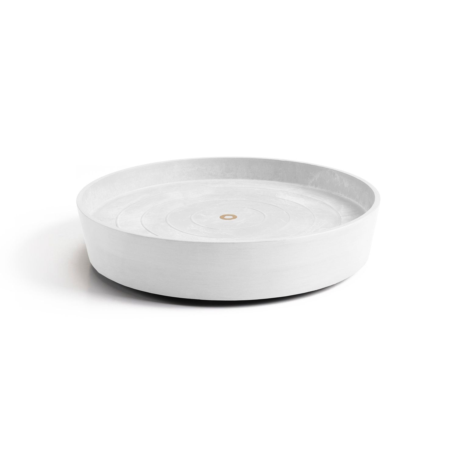 Ecopots Saucer Wheels Round Pure White Ø59 x H10,1 cm
