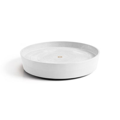 Ecopots Saucer Wheels Round Pure White Ø59 x H10,1 cm