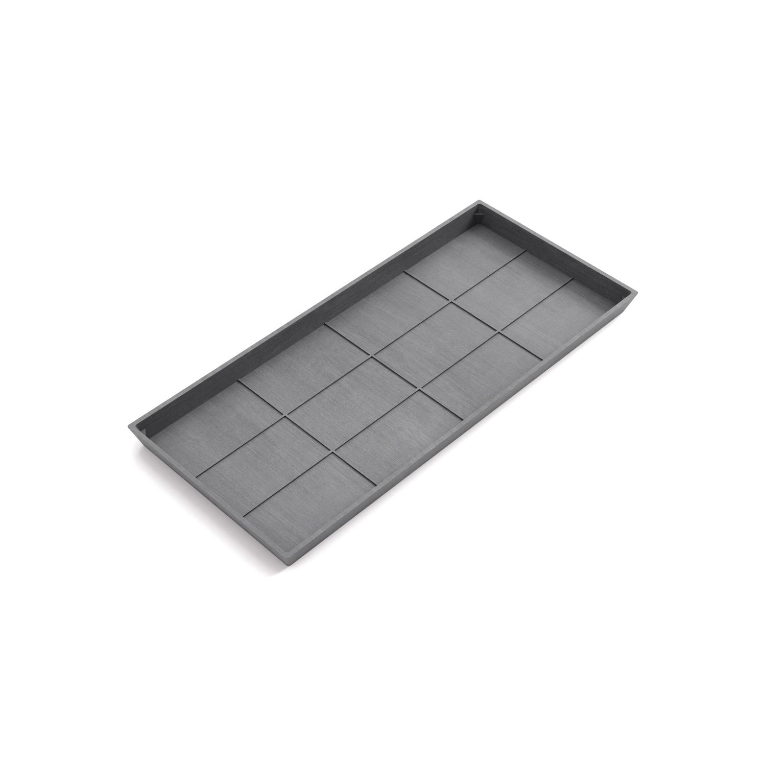 Ecopots Saucer Paris 60 Grey - Outside L 60 x H 4 cm