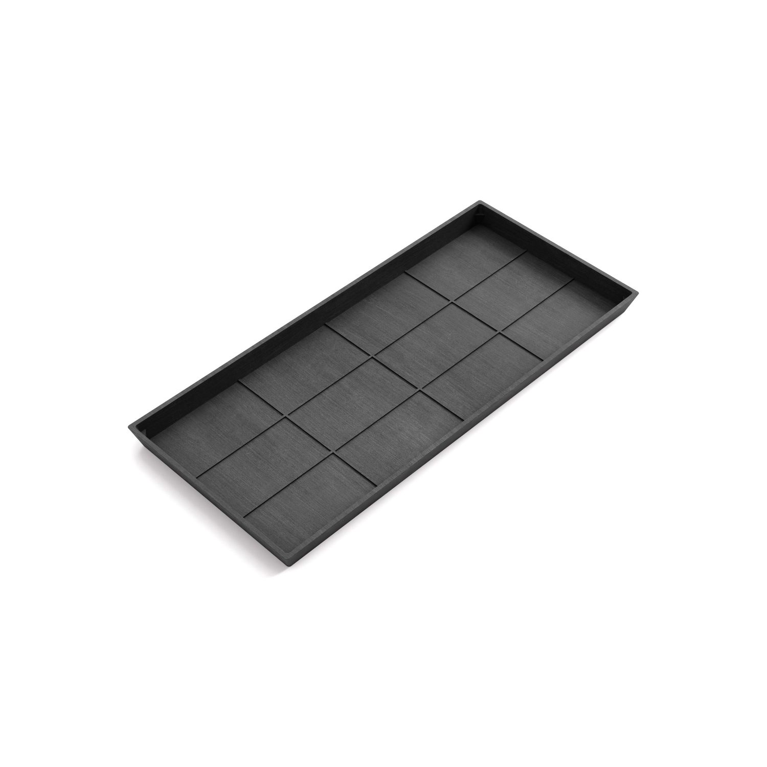 Ecopots Saucer Paris 80 Dark Grey - Outside L 78,5 x H 4 cm
