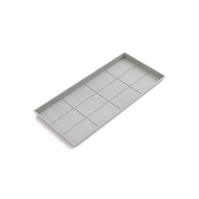 Ecopots Saucer Paris 60 White Grey- Outside L 60 x H 4 cm