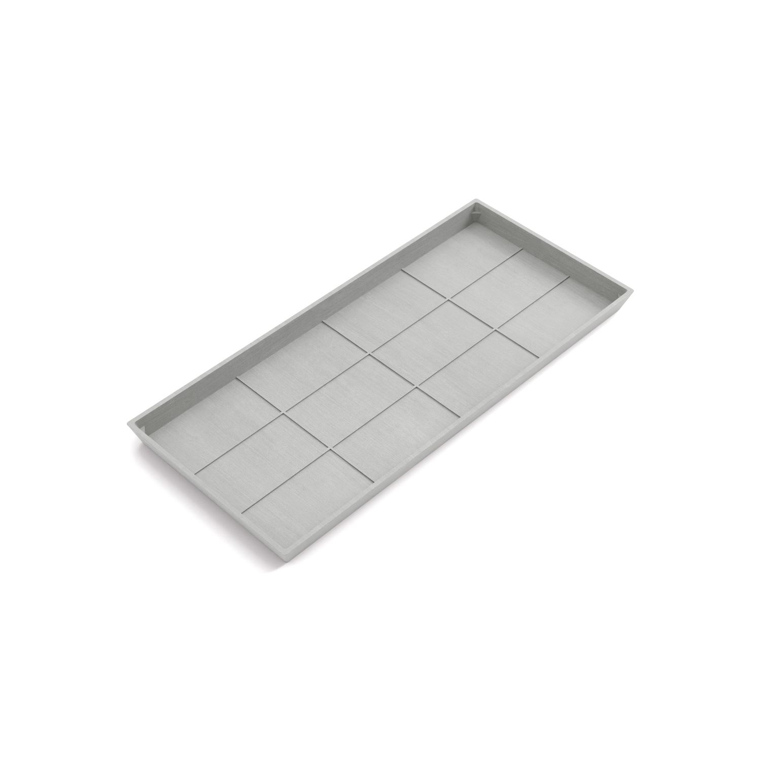Ecopots Saucer Paris 80 White Grey - Outside L 78,5 x H 4 cm