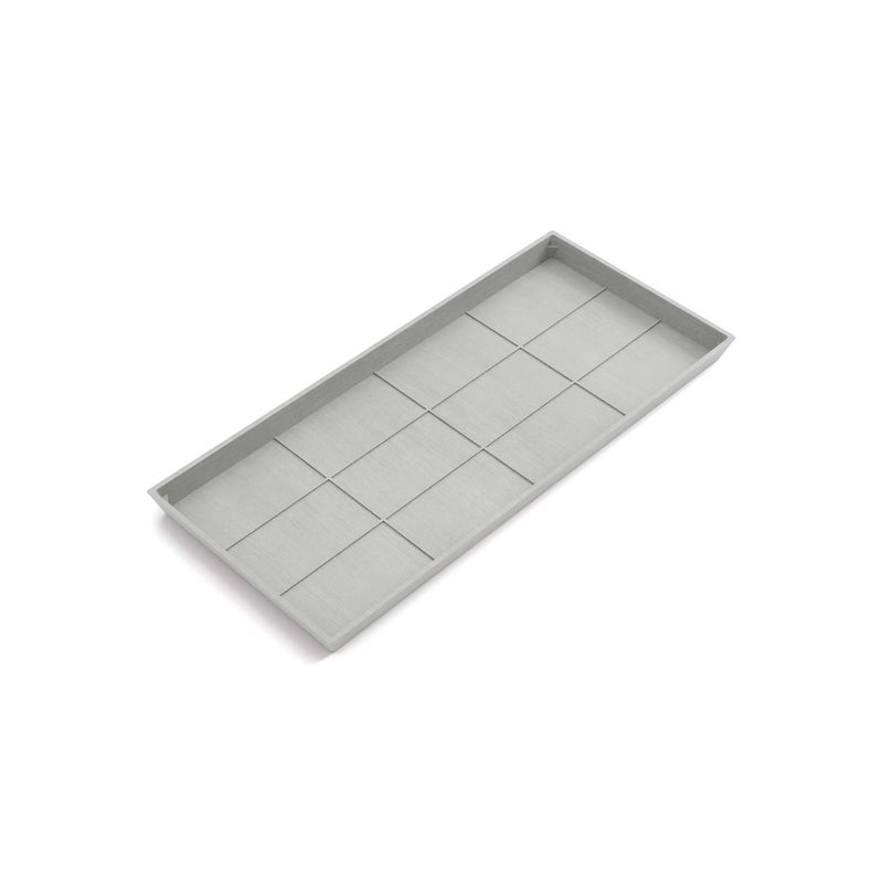 Ecopots Saucer Paris 80 White Grey - Outside L 78,5 x H 4 cm