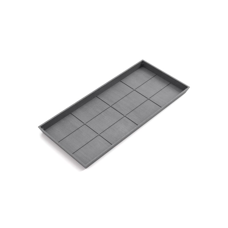 Ecopots Saucer Paris 100 Grey - Outside L 95,7  x H 5 cm